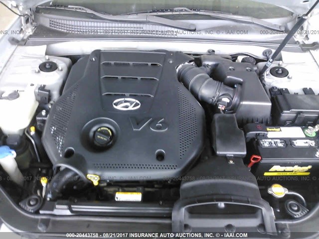 5NPEU46F79H518491 - 2009 HYUNDAI SONATA SE/LIMITED SILVER photo 10