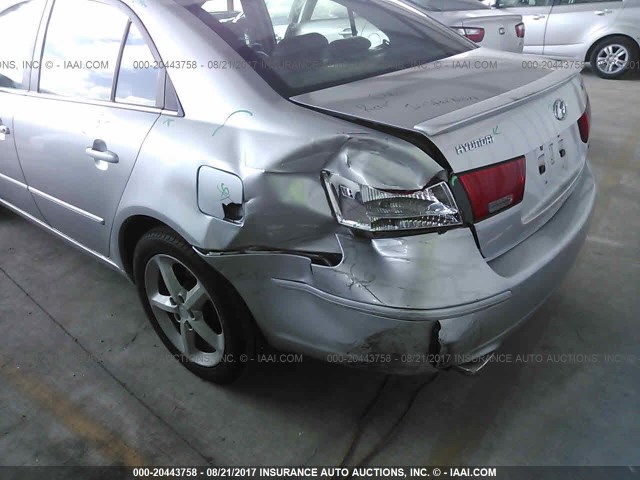 5NPEU46F79H518491 - 2009 HYUNDAI SONATA SE/LIMITED SILVER photo 6