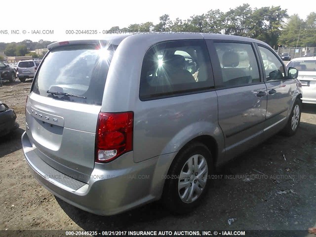 2C4RDGBG3ER340982 - 2014 DODGE GRAND CARAVAN SE GRAY photo 4