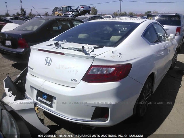 1HGCT2B83EA006753 - 2014 HONDA ACCORD EXL WHITE photo 4