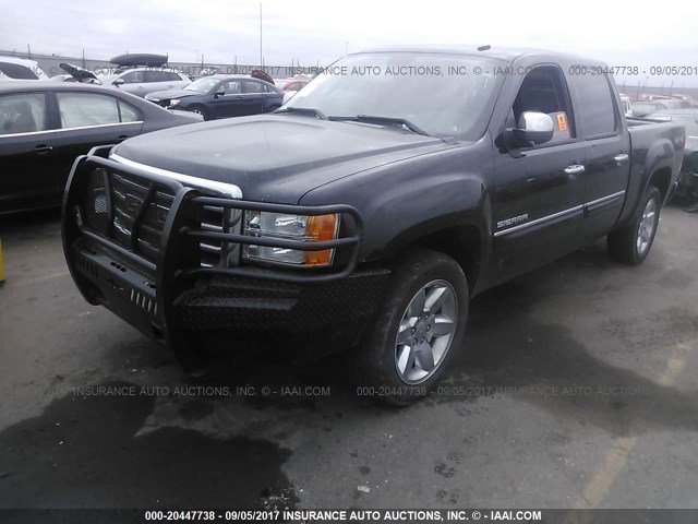 3GTP2VE74DG272743 - 2013 GMC SIERRA K1500 SLE BLACK photo 2