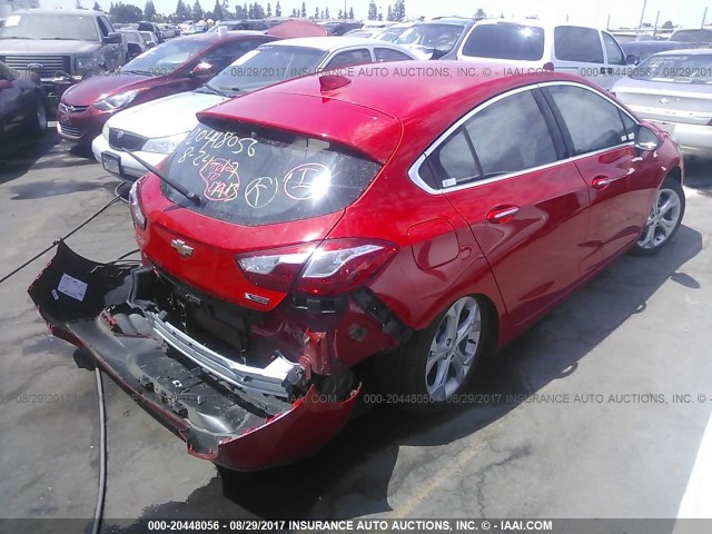 3G1BF6SM7HS590270 - 2017 CHEVROLET CRUZE PREMIER RED photo 4