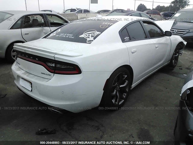 2C3CDXHG7GH188120 - 2016 DODGE CHARGER SXT WHITE photo 4