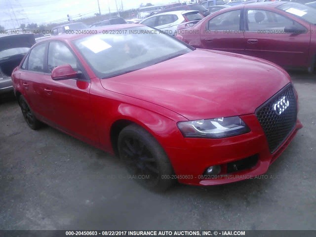 WAULF78K19N025433 - 2009 AUDI A4 2.0T QUATTRO RED photo 1