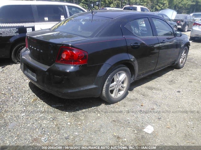 1C3CDZCB8CN142112 - 2012 DODGE AVENGER SXT BLACK photo 4