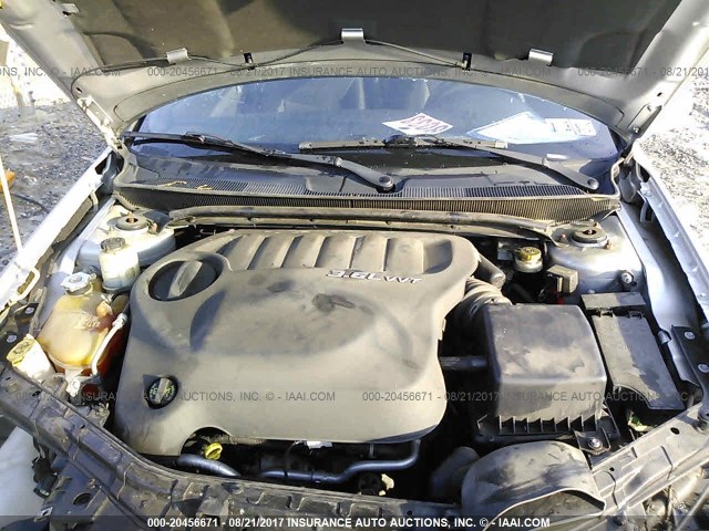 1C3CCBBGXCN250061 - 2012 CHRYSLER 200 TOURING SILVER photo 10