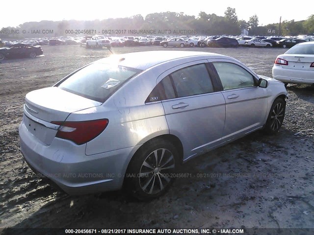 1C3CCBBGXCN250061 - 2012 CHRYSLER 200 TOURING SILVER photo 4