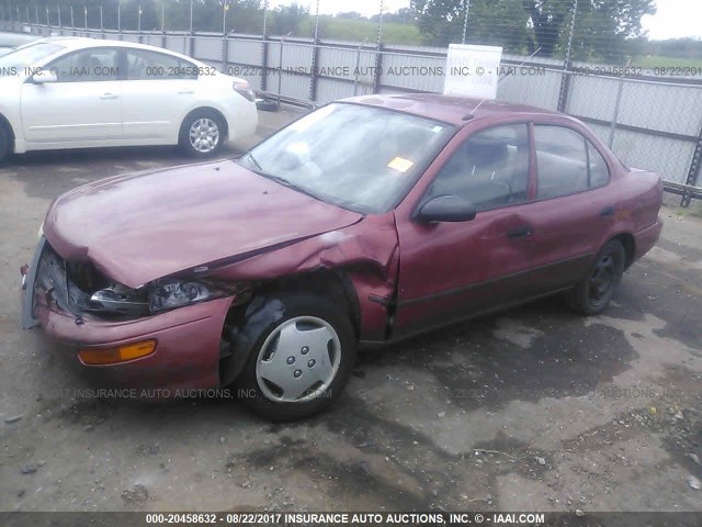 1Y1SK5260VZ419031 - 1997 GEO PRIZM LSI MAROON photo 2