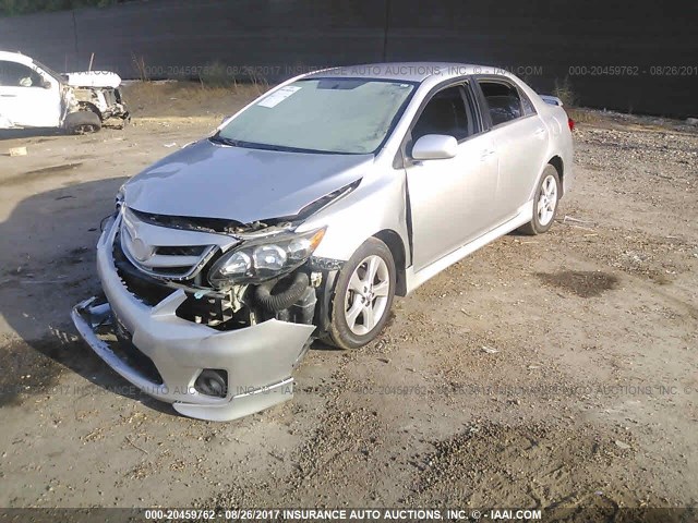 5YFBU4EE1DP103724 - 2013 TOYOTA COROLLA S/LE SILVER photo 2