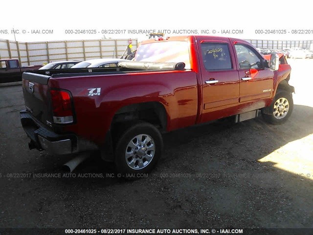 1GT120C82CF197660 - 2012 GMC SIERRA K2500 SLE RED photo 4