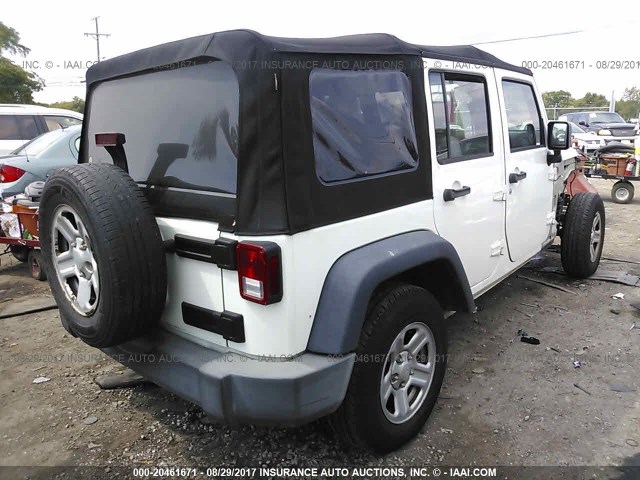 1J4GB39107L158802 - 2007 JEEP WRANGLER X WHITE photo 4