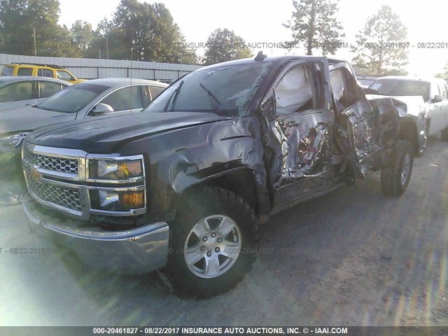 1GCVKREH2FZ251481 - 2015 CHEVROLET SILVERADO K1500 LT BLACK photo 2