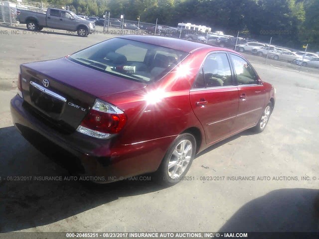 4T1BE30K05U417823 - 2005 TOYOTA CAMRY LE/XLE/SE მუქწითელი ფოტო 4