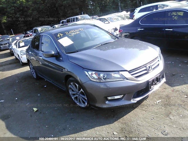 1HGCR2F57EA259217 - 2014 HONDA ACCORD SPORT GRAY photo 1