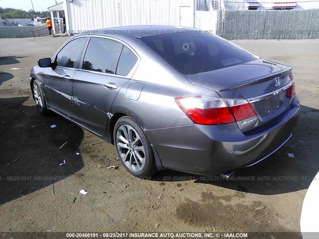 1HGCR2F57EA259217 - 2014 HONDA ACCORD SPORT Сұр фото 3