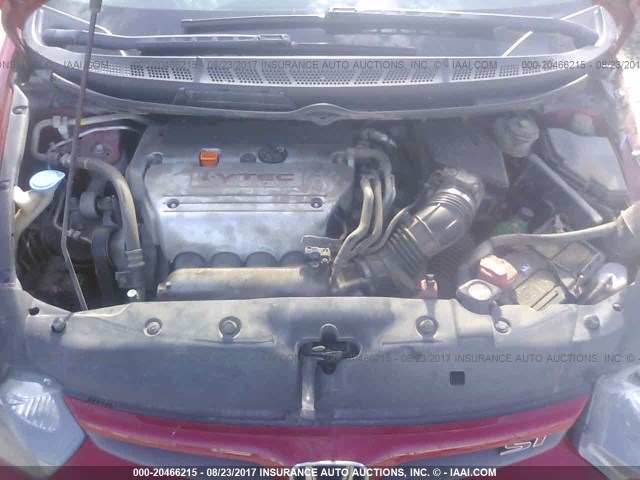 2HGFG215X6H709374 - 2006 HONDA CIVIC SI RED photo 10