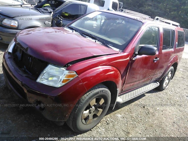 5N1AR18U08C639749 - 2008 NISSAN PATHFINDER S/LE/SE RED photo 2