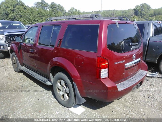 5N1AR18U08C639749 - 2008 NISSAN PATHFINDER S/LE/SE RED photo 3