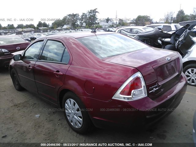 3FAHP06Z99R197273 - 2009 FORD FUSION S RED photo 3