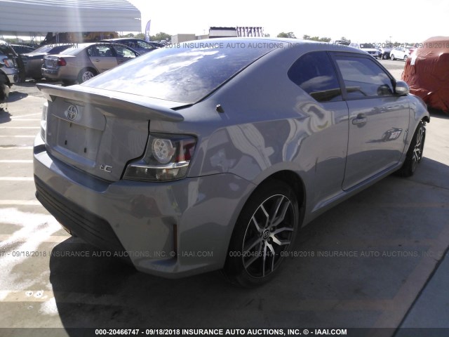 JTKJF5C77E3075494 - 2014 TOYOTA SCION TC 灰色 照片 4