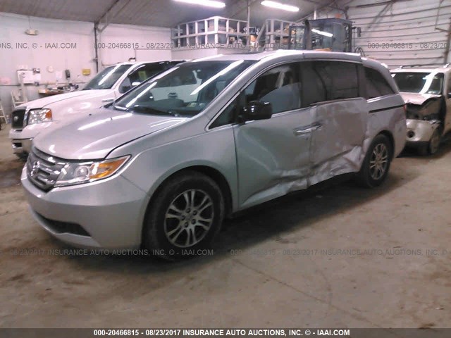 5FNRL5H61BB042430 - 2011 HONDA ODYSSEY EXL ვერცხლისფერი ფოტო 2