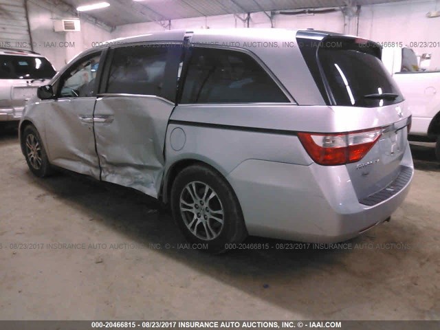 5FNRL5H61BB042430 - 2011 HONDA ODYSSEY EXL ვერცხლისფერი ფოტო 3