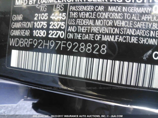 WDBRF92H97F928828 - 2007 MERCEDES-BENZ C 280 4MATIC BLACK photo 9