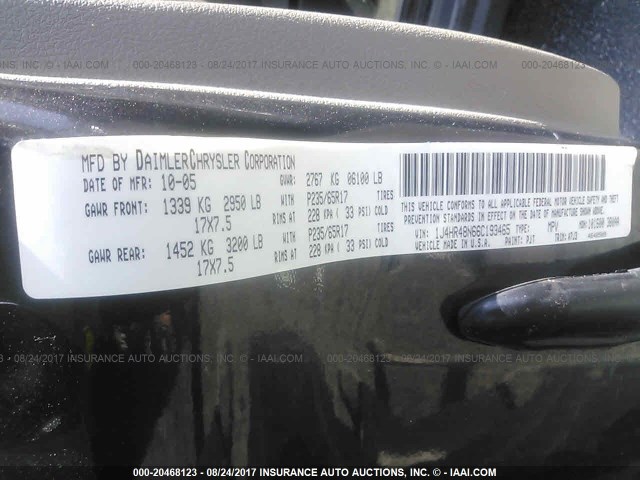 1J4HR48N66C193465 - 2006 JEEP GRAND CHEROKEE LAREDO/COLUMBIA/FREEDOM 棕色 照片 9