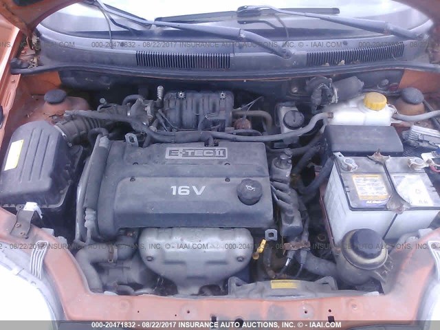 KL1TD56676B585495 - 2006 CHEVROLET AVEO LS ORANGE photo 10