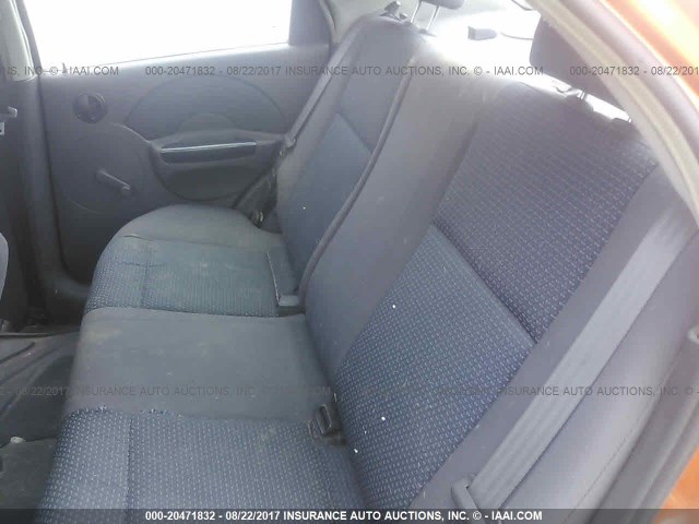 KL1TD56676B585495 - 2006 CHEVROLET AVEO LS ORANGE photo 8