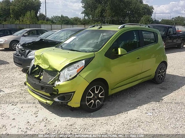 KL8CF6S93DC512889 - 2013 CHEVROLET SPARK 2LT GREEN photo 2