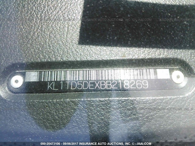 KL1TD5DEXBB218269 - 2011 CHEVROLET AVEO LS/LT 灰色 照片 9