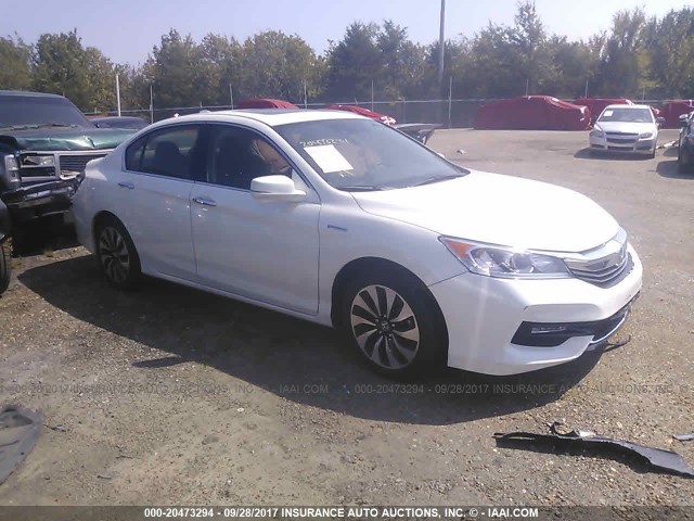 JHMCR6F52HC012037 - 2017 HONDA ACCORD HYBRID/EXL WHITE photo 1