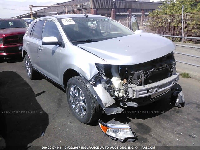 2FMDK4KC1EBA51356 - 2014 FORD EDGE LIMITED SILVER photo 1