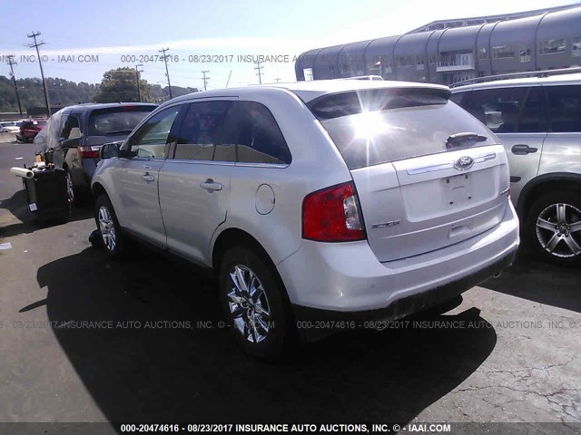 2FMDK4KC1EBA51356 - 2014 FORD EDGE LIMITED SILVER photo 3