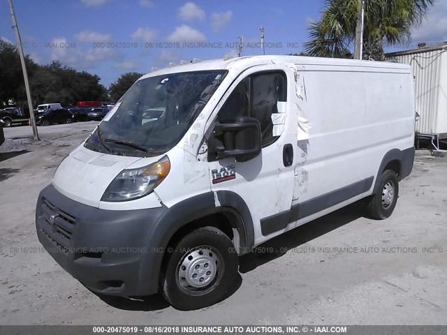 3C6TRVADXFE505844 - 2015 RAM PROMASTER 1500 1500 STANDARD WHITE photo 2