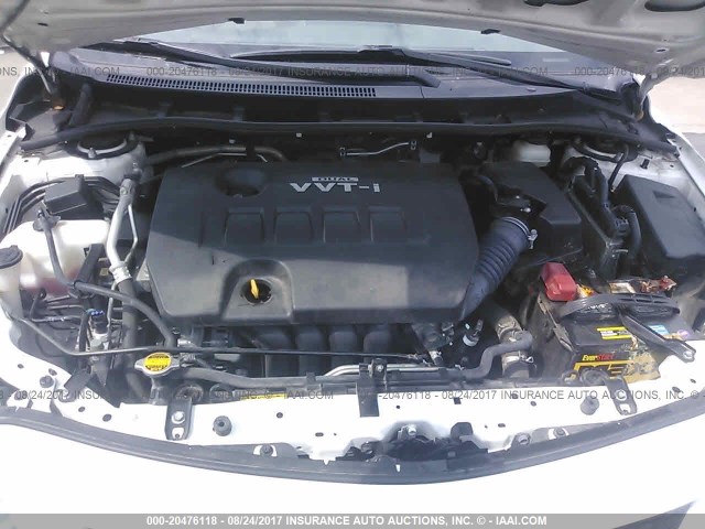 JTDBL40EX99086512 - 2009 TOYOTA COROLLA LE/XLE WHITE photo 10