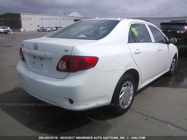 JTDBL40EX99086512 - 2009 TOYOTA COROLLA LE/XLE WHITE photo 4