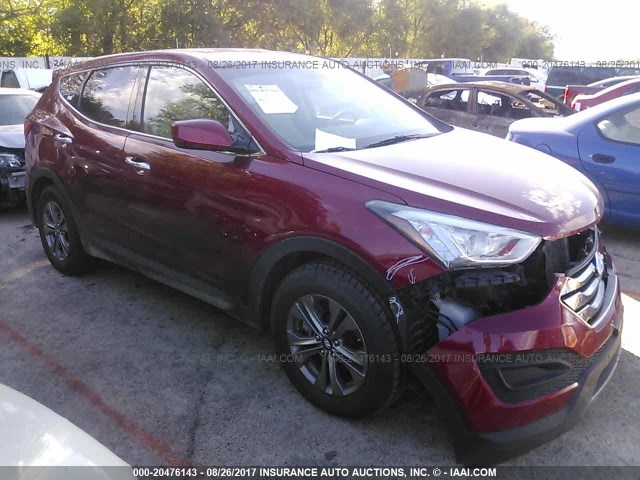 5XYZT3LB3GG375835 - 2016 HYUNDAI SANTA FE SPORT  RED photo 1