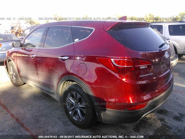 5XYZT3LB3GG375835 - 2016 HYUNDAI SANTA FE SPORT  RED photo 3