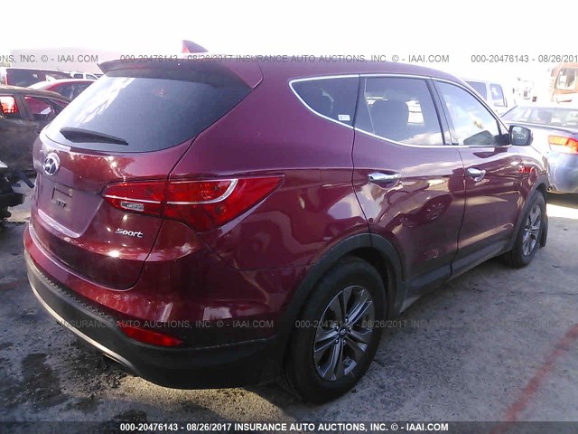 5XYZT3LB3GG375835 - 2016 HYUNDAI SANTA FE SPORT  RED photo 4