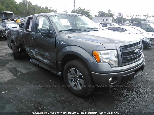 1FTFX1EF1DFA01010 - 2013 FORD F150 SUPER CAB GRAY photo 1