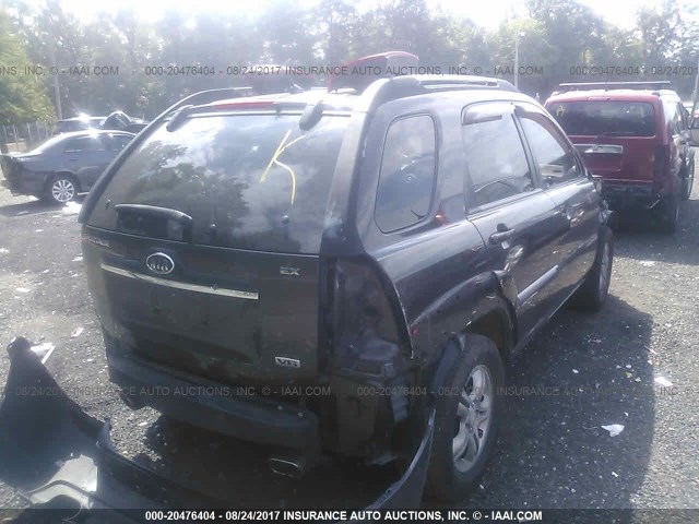 KNDJE723577342678 - 2007 KIA SPORTAGE EX/LX BROWN photo 4