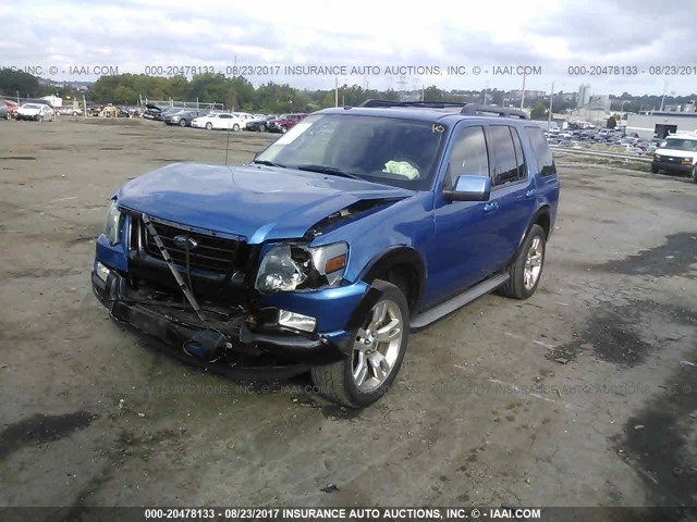 1FMEU8DE9AUA15651 - 2010 FORD EXPLORER XLT BLUE photo 2