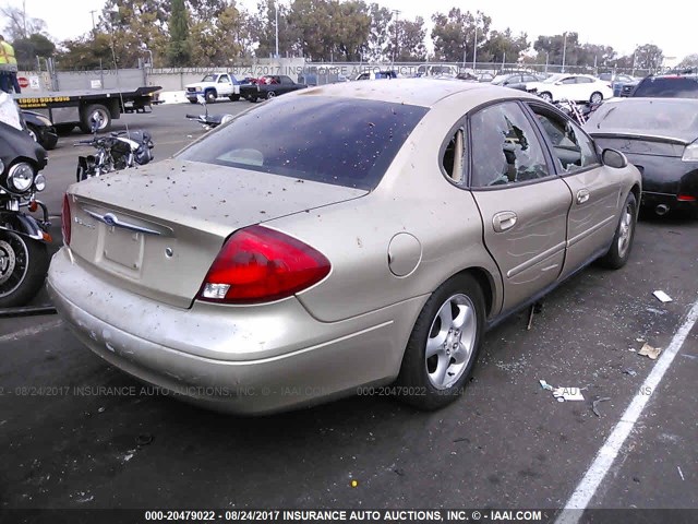 1FAFP55271G244479 - 2001 FORD TAURUS SES GOLD photo 4