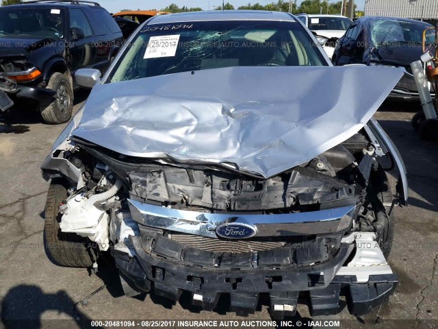 3FAHP0KC1AR313619 - 2010 FORD FUSION SPORT SILVER photo 6