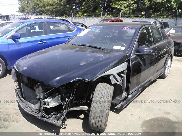 WDDGF8AB7EA949466 - 2014 MERCEDES-BENZ C 300 4MATIC BLACK photo 2