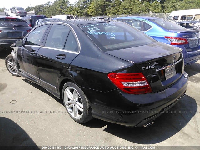 WDDGF8AB7EA949466 - 2014 MERCEDES-BENZ C 300 4MATIC BLACK photo 3