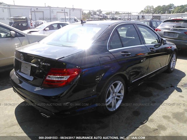 WDDGF8AB7EA949466 - 2014 MERCEDES-BENZ C 300 4MATIC BLACK photo 4