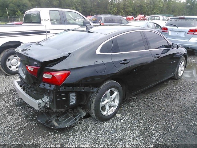 1G1ZB5ST2GF307708 - 2016 CHEVROLET MALIBU LS 黑色 照片 4